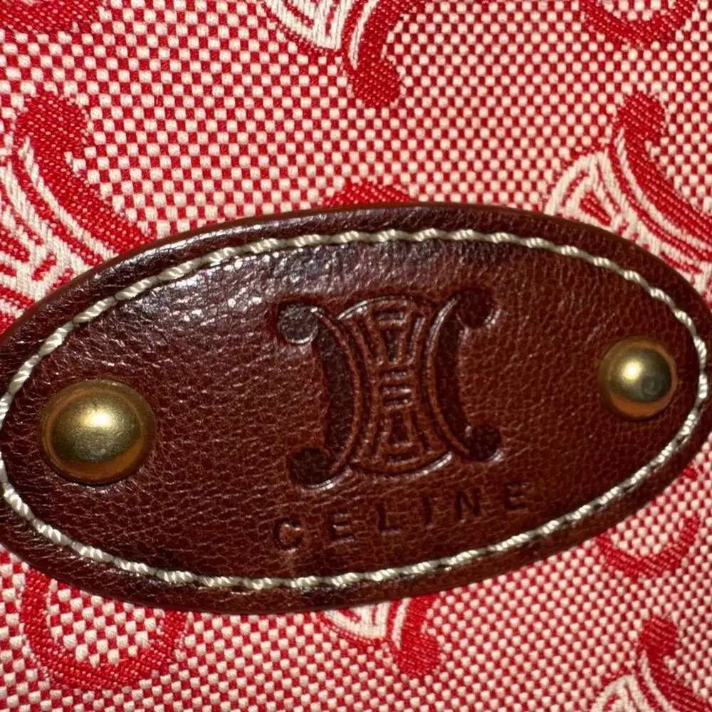 EUC Celine Red and Brown Tote Bag - Picture 3 of 9